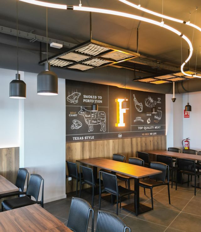 Iluminación LED de Restaurantes