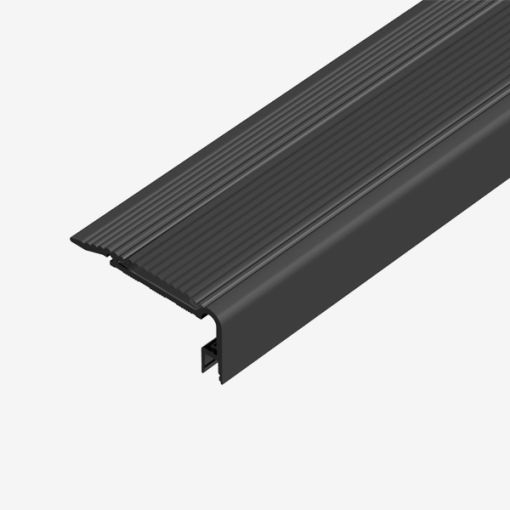 Perfil aluminio Escalera Negro 60×25,7