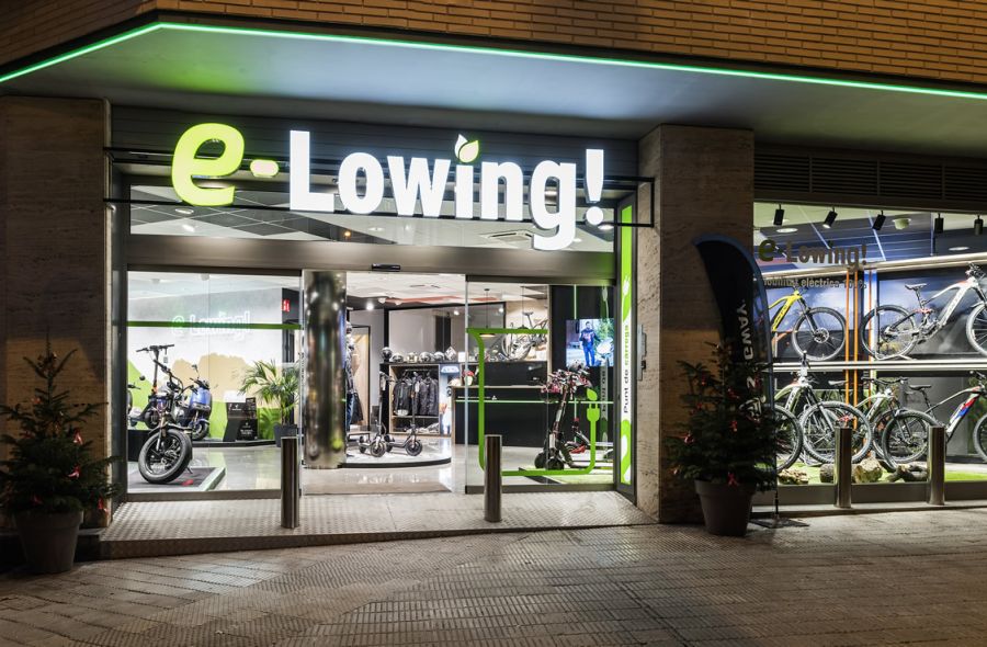 instalacion de iluminacion tiendas bicicletas