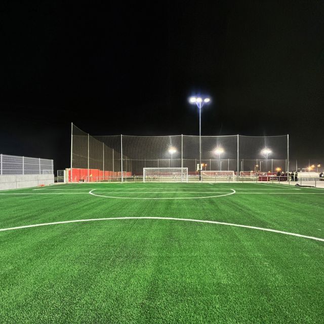 Proyecto iluminacion campo futbol7 Zaragoza