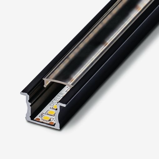 Perfil aluminio 23×14,6 Negro