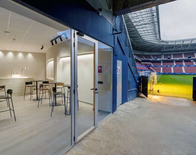 luminarias sala vip del estadio del Sadar de Osasuna