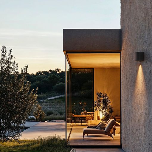 Luces de pared de montaje superficial exterior.