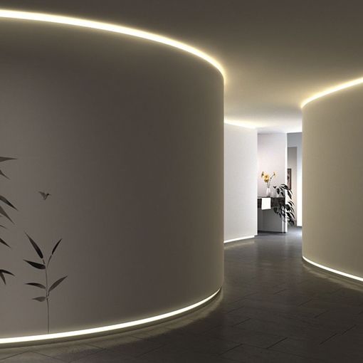 perficl aluminio superficie curvable tira led 12 w/m