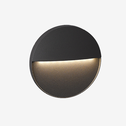 Apliques exterior de pared redondo