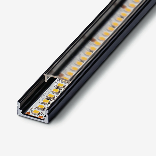 Perfil aluminio 17,1×8 Negro