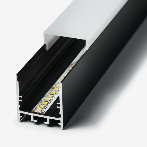 Perfil aluminio 35×37,5 Negro