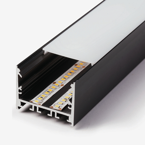 Perfil aluminio 50×37,5 Negro