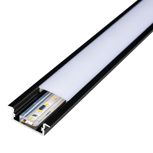 Perfil aluminio Slim 30,4×10,8 Negro