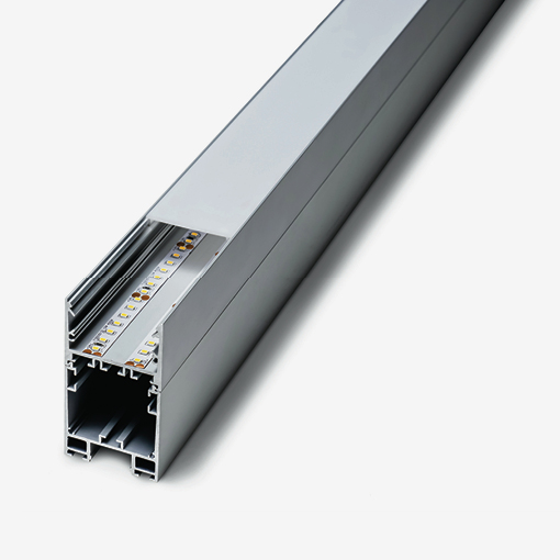 Perfil aluminio Ilum. Dir/Ind con pasacable 50×90