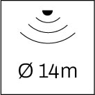 Característica Detector Pared Largo Alcance