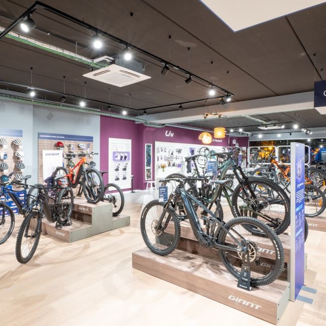 Proyectos iluminacion tienda de bicicletas Giant