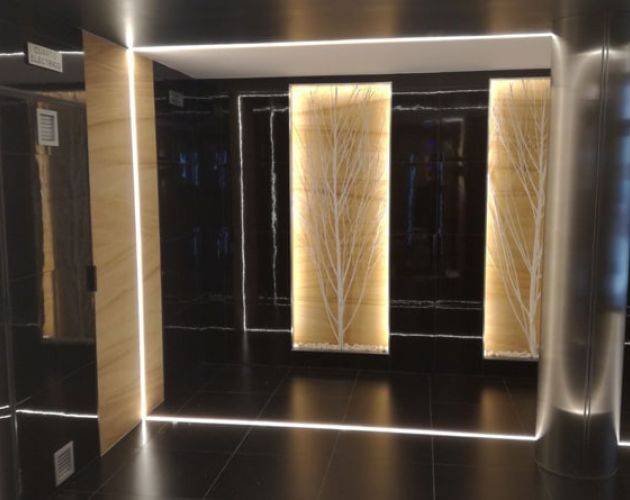 Luminaria portal vivienda León